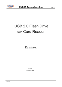 USB 2.0 Flash Drive with Card Reader