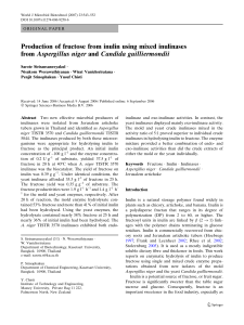 Production of fructose from inulin using mixed inulinases from