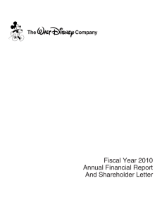 Fiscal Year 2010 Annual Financial Report And Shareholder Letter