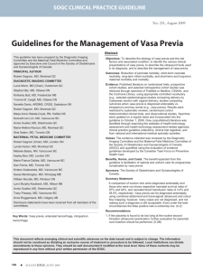 Guidelines for the Management of Vasa Previa