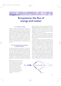 Ecosystems: the flux of energy and matter