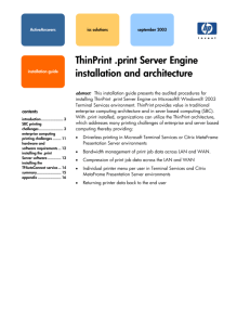 ThinPrint .print Server Engine installation and architecture