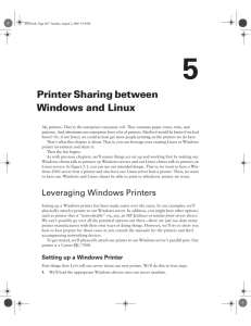 Chapter Printer Sharing between Windows and Linux