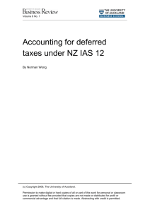 Accounting for deferred taxes under NZ IAS 12