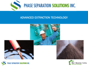 Technical Presentation - Phase Separation Solutions