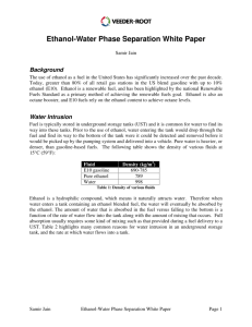 Ethanol-Water Phase Separation White Paper