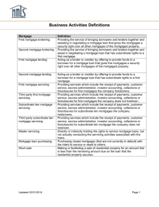 Business Activities Definitions