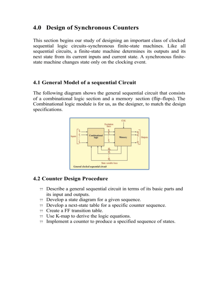 4.0 Design Of Synchronous Counters