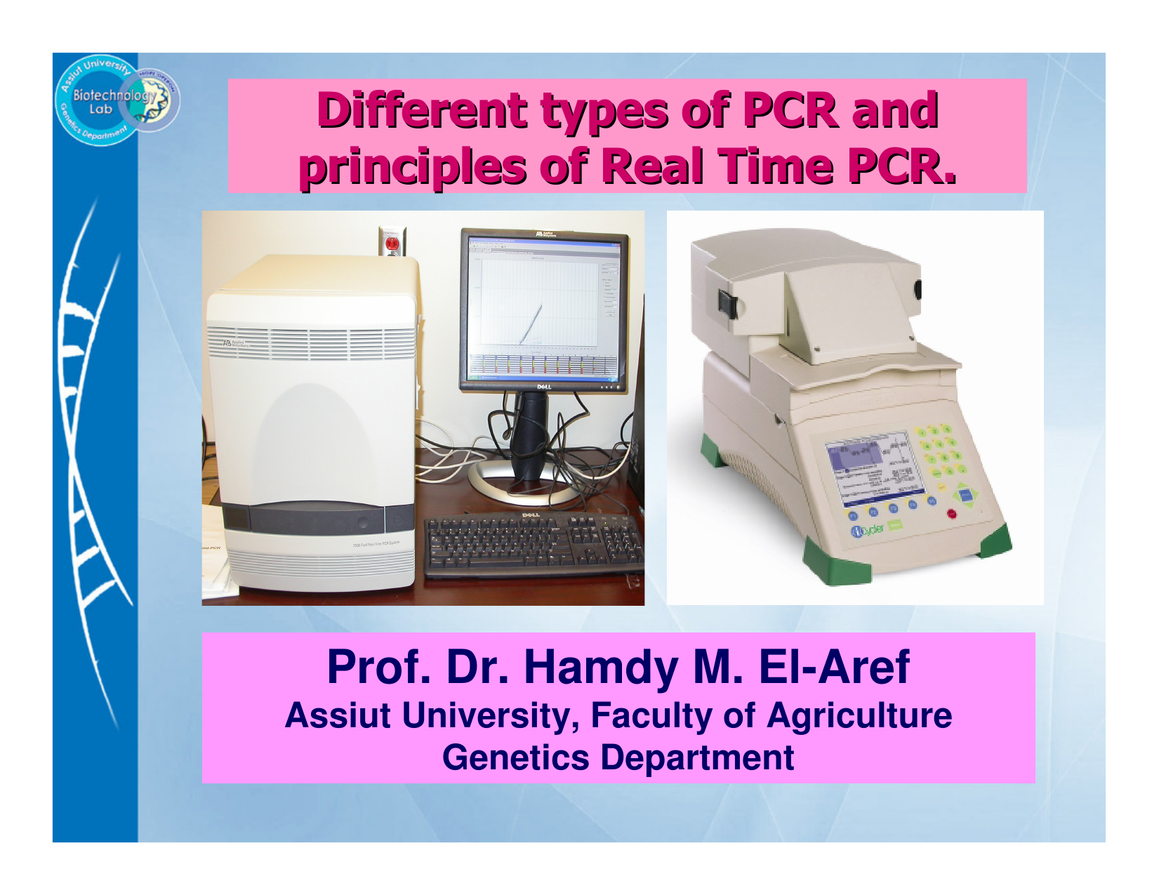 Prof. Dr. Hamdy M. El-Aref Different types of PCR