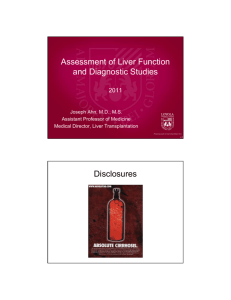 Assessment of Liver Function and Diagnostic Studies Disclosures