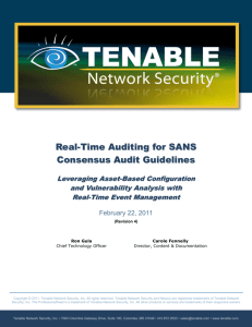 Real-Time Auditing for SANS Consensus Audit Guidelines