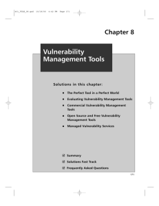 Evaluating Vulnerability Management Tools