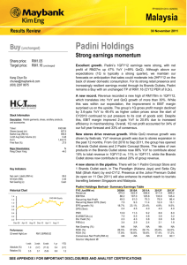 Padini Holdings Berhad