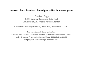 Interest Rate Models: Paradigm shifts in recent years