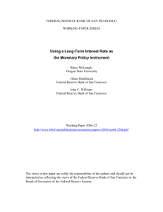 Using a Long-Term Interest Rate as the Monetary Policy Instrument