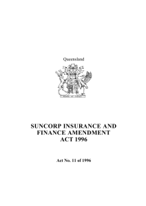Suncorp Insurance and Finance Amendment Act 1996