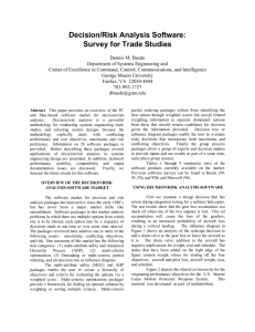 Decision/Risk Analysis Software: Survey for Trade Studies
