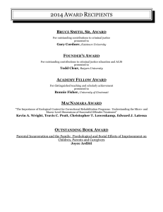 2014 award recipients - Academy of Criminal Justice Sciences