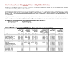 2005 Estimated Dividend and Capital Gain distributions