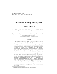 Inherited duality and quiver gauge theory