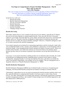 Ten Steps to Comprehensive Project Portfolio Management &ndash; Part 8