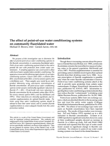 The effect of point-of-use water conditioning systems on community