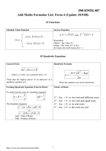 Add Maths Formulae List: Form 4 (Update 18/9/08 - One