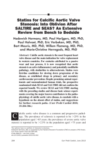Statins for Calcific Aortic Valve Stenosis: Into Oblivion After SALTIRE