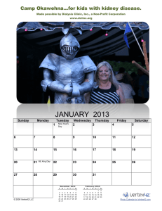 2013 Photo Calendar Template