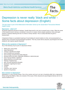 Depression is never really 'black and white'