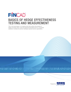 Basics of Hedge Effectiveness Testing and Measurement
