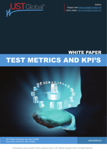 test metrics and kpi's - UST