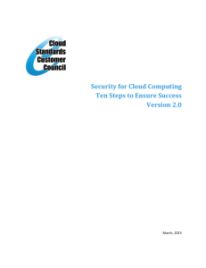 Security for Cloud Computing: 10 Steps to Ensure Success V2.0