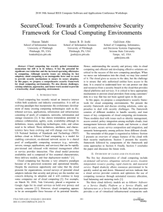 Towards a Comprehensive Security Framework for Cloud
