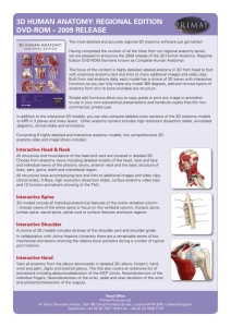3D Anatomy: Regional Edition | 3D Anatomy Medical Software