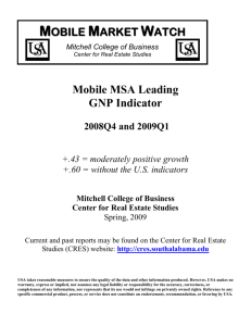 Mobile MSA Leading GNP Indicator (2008 Q4