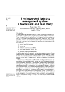The integrated logistics management system: a framework and case