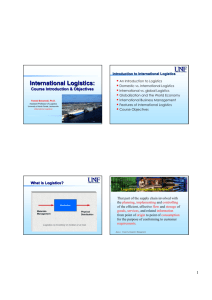 International Logistics - International Business Program