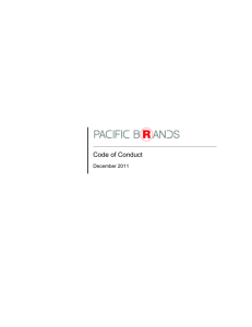 Pacific Brands Code of Conduct _FINAL BOARD APPROVED_x