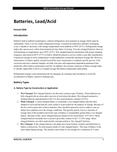 Batteries, Lead/Acid