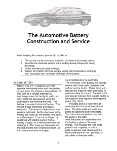 Learning Element The Automotive Battery Construction And Service
