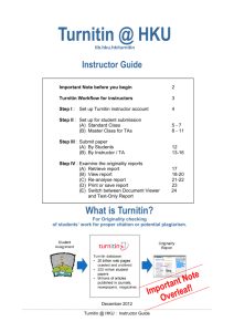 Turnitin instructor manual