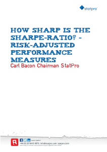 How sharp is the Sharpe-ratio? - Risk-adjusted