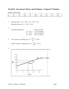 Fin 5633: Investment Theory and Problems Homework#1 Solutions