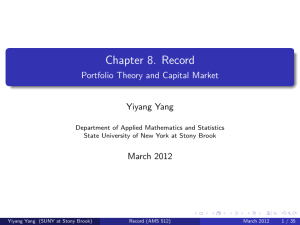 Chapter 8. Record - Department of Applied Mathematics and Statistics
