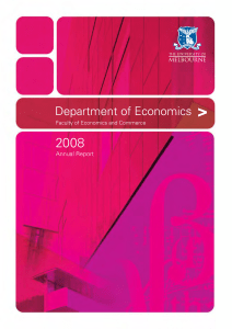 Department of Economics Annual Report 2008