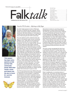 Summer 2015 FalkTalk - Falk School