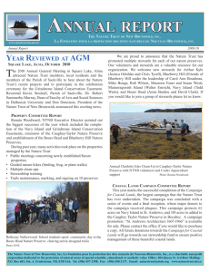 2010 Annual Report - Nature Trust of New Brunswick