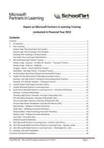 Lesotho Training Report