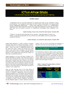 ICTs in African Schools: